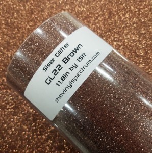 GL22 Brown Glitter Roll