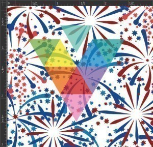 FRWKPT Patriotic Fireworks Orajet Gloss Sheet